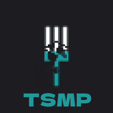 a tsmp logo with a fork in the middle