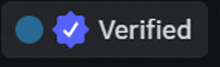 a verified button with a blue check mark on it