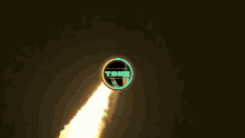 a rocket is being launched with a logo that says tokm on it