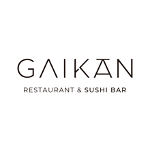 a logo for a restaurant and sushi bar called gaikan