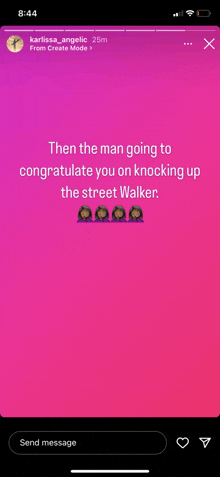 a screenshot of a social media post that says then the man going to congratulate you on knocking up the street walker .