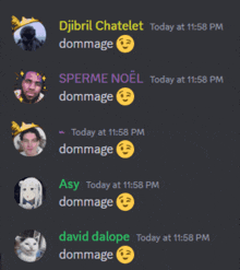 a screenshot of a discord conversation between djibril chatelet and asy