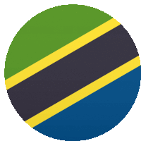 a circle with a green yellow and blue flag inside of it