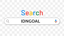 a google search bar that says search idngoal on it