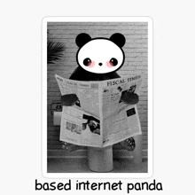 a panda is reading a newspaper with the title fiscal times