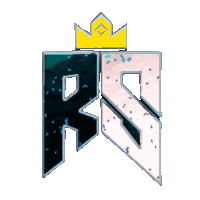 a logo with the letter rs and a crown on top