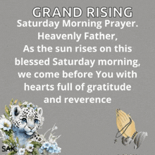 grand rising saturday morning prayer heavenly father as the sun rises on this blessed saturday morning we come before you with