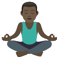 an illustration of a man meditating in a lotus position