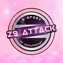 a logo for e-sport z9 attack by basaphichat with lightning in the background