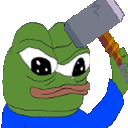 Pepe The Frog Hammer Sticker