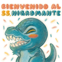 a drawing of a crocodile with the words bienvenido al ss migramante written above it