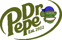 a logo for dr pepe est 2022 with a monkey