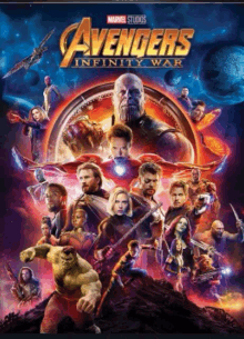 a poster for the movie avengers infinity war showing the avengers