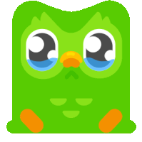 a green owl with tears in its eyes is crying .