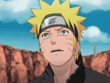 a close up of a cartoon character with a headband that says naruto