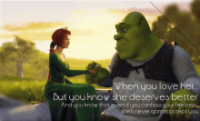 shrek shakes fiona 's hand in a scene from the movie shrek