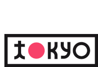 a logo for tokyo with a pink circle in the middle