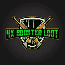 a logo that says 4x boosted loot xbox on it