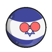 a blue white and red ball with a star and two red circles on it