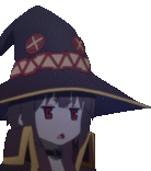 a pixel art of a girl wearing a black witch hat