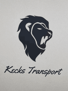 a black and white lion logo for kocks transport