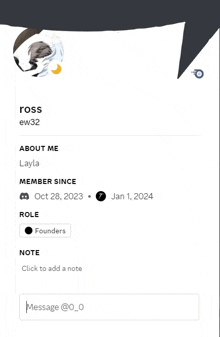 a screenshot of a profile page for a person named ross ew32 .