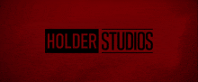 holder studios logo on a red background with a black border