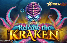 a poster for release the kraken shows an octopus with bubbles coming out of its mouth