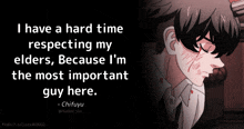 a black background with a quote from chifuyu