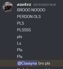 a screenshot of a discord conversation with azetez