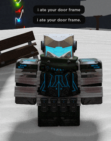 a robot in a video game says i ate your door frame i ate your door frame