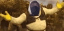 shrek from shrek is wearing a beekeeper 's suit and helmet .