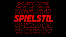 a black background with red text that says ' spieltil ' on it