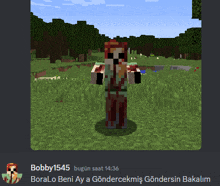 a screenshot of a minecraft character with the name bobby 1545