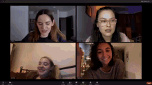 four people are on a video call with the name emma at the bottom