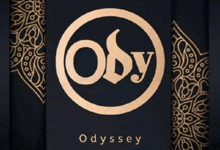 a logo for odyssey is displayed on a dark background