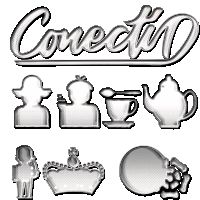 the word connectio is on a white background surrounded by various icons