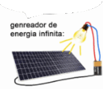 a solar panel is connected to a light bulb and says generador de energia infinita on the bottom