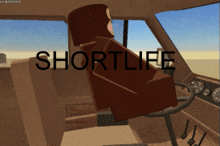 a screenshot of a game called shortlife shows a person sitting in the driver 's seat