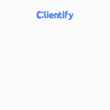 a bunch of smiley faces are surrounded by a notification that says clientify