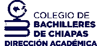 a logo for colegio de bachilleres de chiapas shows a stack of books