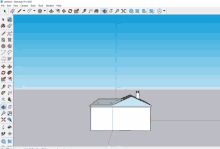 a drawing of a house in a sketchup pro 2021 program