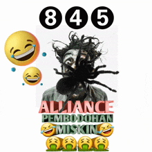 a man with a spider on his face and the words alliance pembo dohan miskin on the bottom