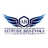 a logo for attitude benevola construtora with wings