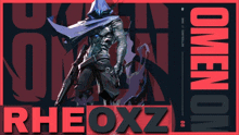 a poster for omen on rheoxz shows a man with a gun