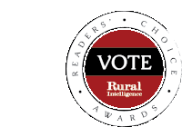 a logo for the rural intelligence readers choice awards