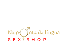 a logo for na ponta da lingua sex shop with a female and male symbol