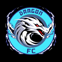 a logo for dragon fc with a white dragon