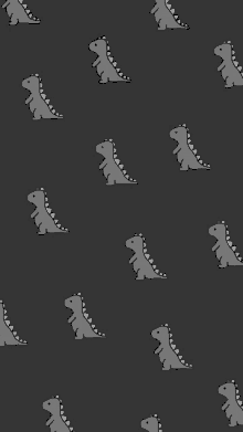 a pattern of dinosaurs on a black background