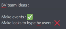 a screenshot of bv team ideas with a green check mark